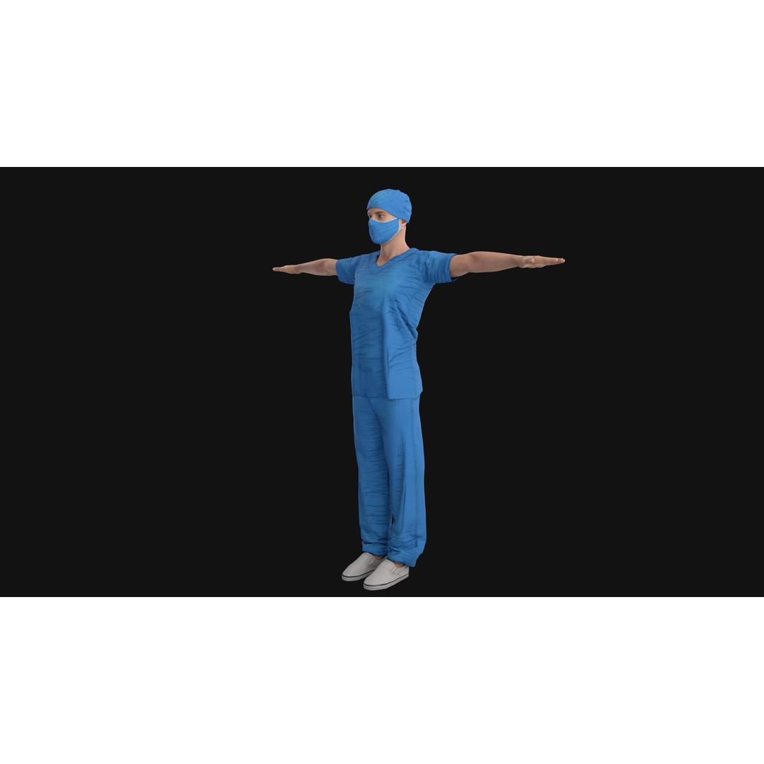Doctor 3D Model – Rigged Low-Poly Character for Animation - View 10
