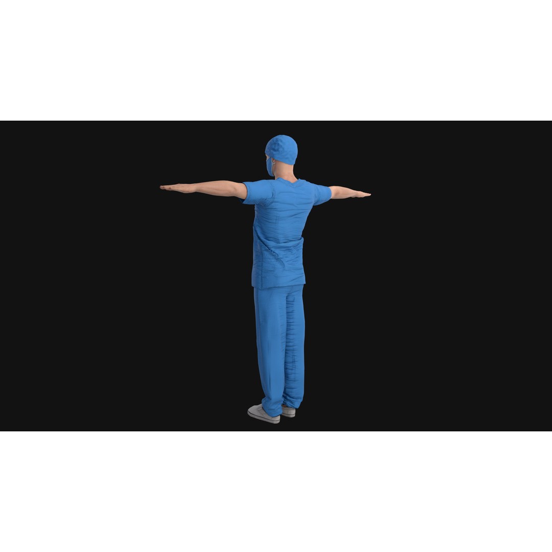 Doctor 3D Model – Rigged Low-Poly Character for Animation - View 11