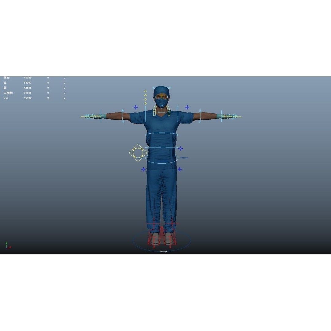 Doctor 3D Model – Rigged Low-Poly Character for Animation - View 20