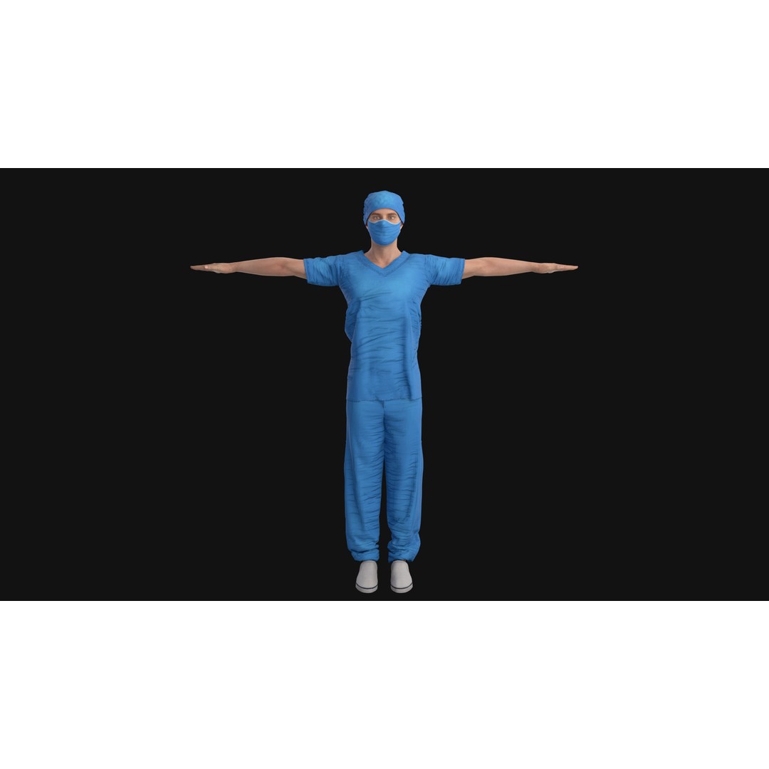 Doctor 3D Model – Rigged Low-Poly Character for Animation - View 9