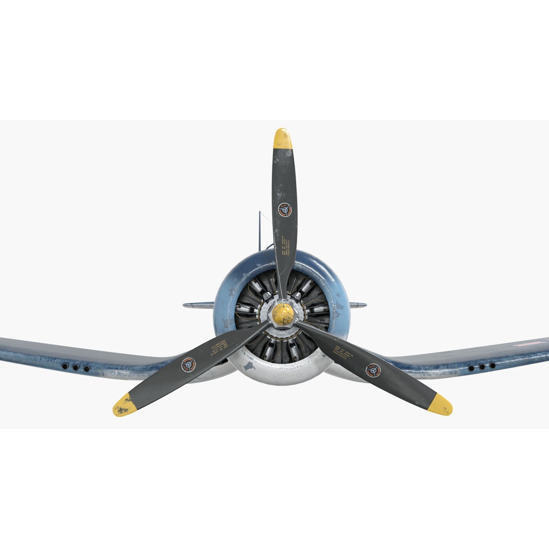 Chance Vought F4U Corsair - Low-Poly Game-Ready 3D Model - View 12
