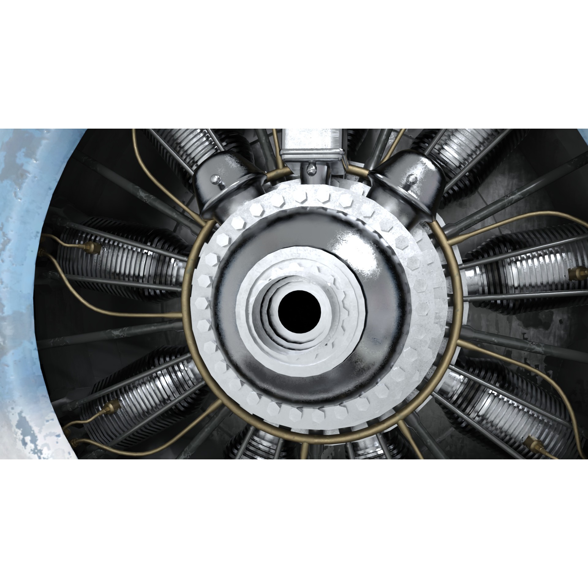 Chance Vought F4U Corsair - Low-Poly Game-Ready 3D Model - View 15