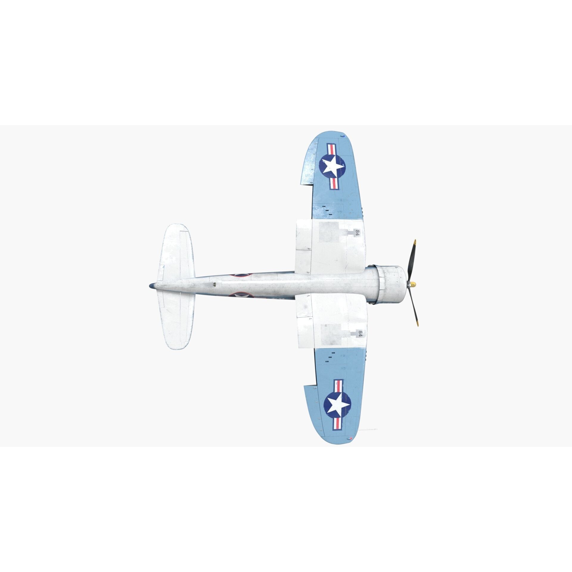 Chance Vought F4U Corsair - Low-Poly Game-Ready 3D Model - View 19