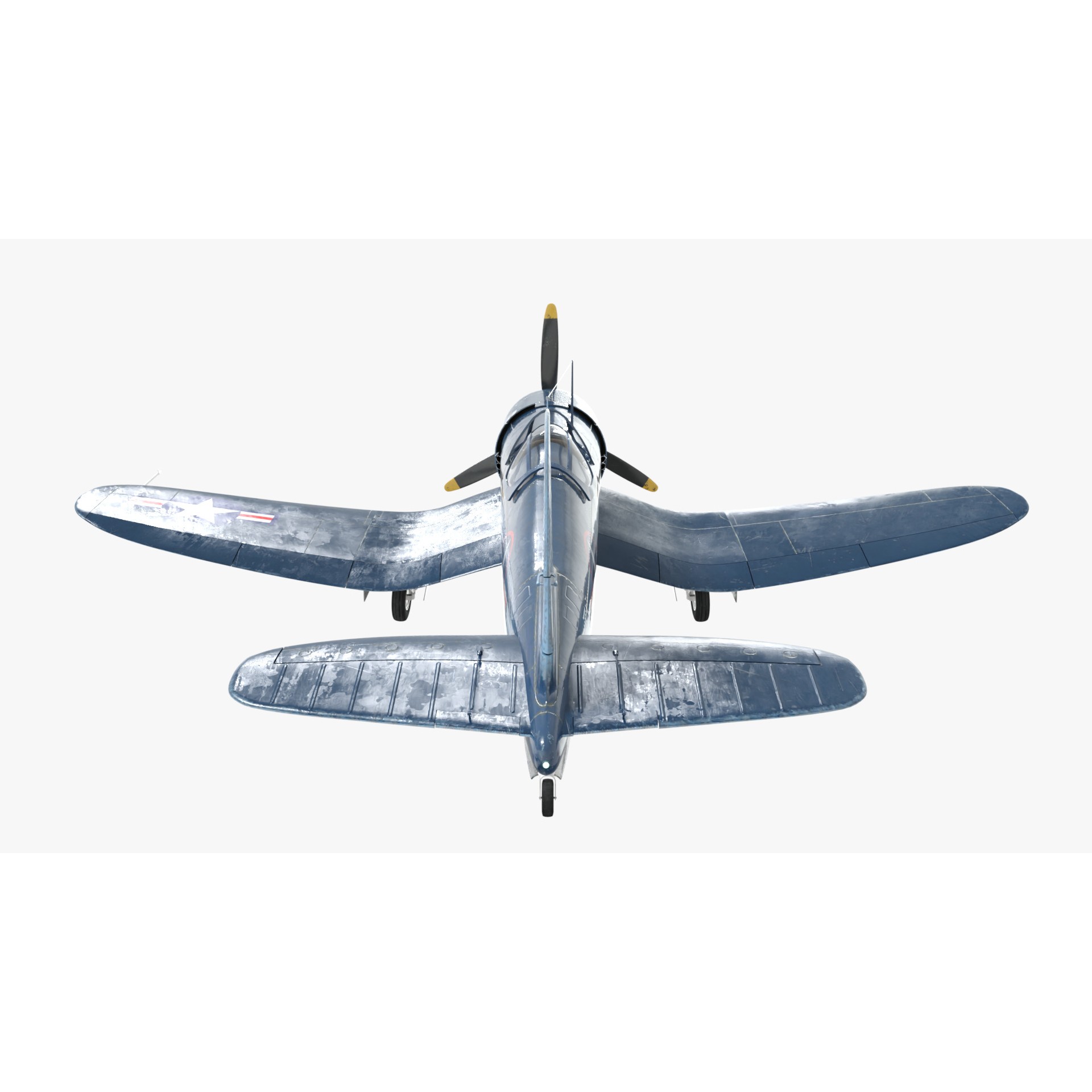 Chance Vought F4U Corsair - Low-Poly Game-Ready 3D Model - View 7