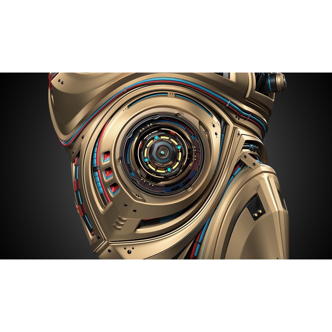 Sci-Fi Robot Heart 3D Model – Animated Mechanical Asset, FBX & OBJ - View 11