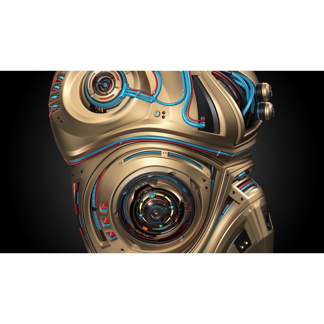 Sci-Fi Robot Heart 3D Model – Animated Mechanical Asset, FBX & OBJ - View 12