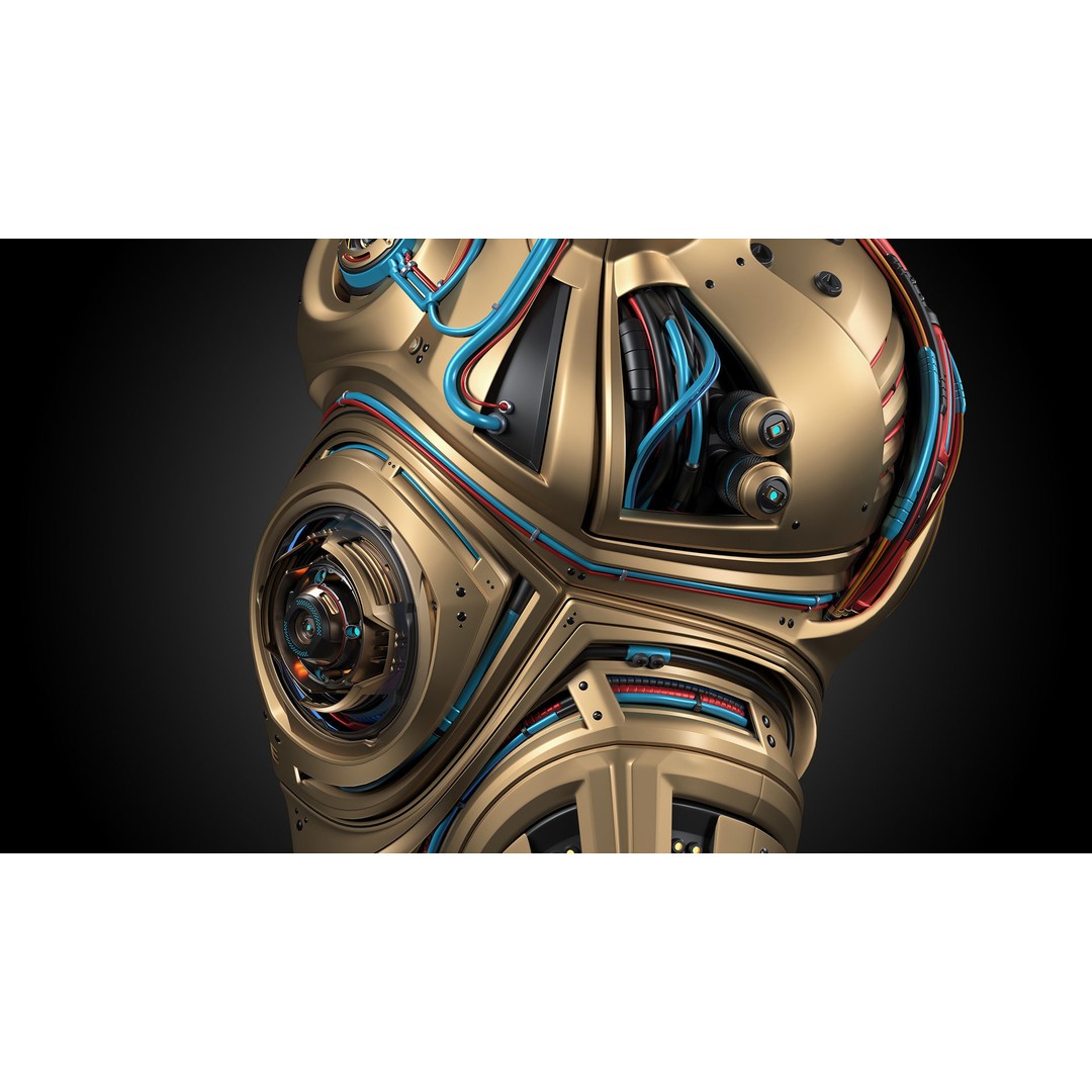 Sci-Fi Robot Heart 3D Model – Animated Mechanical Asset, FBX & OBJ - View 13