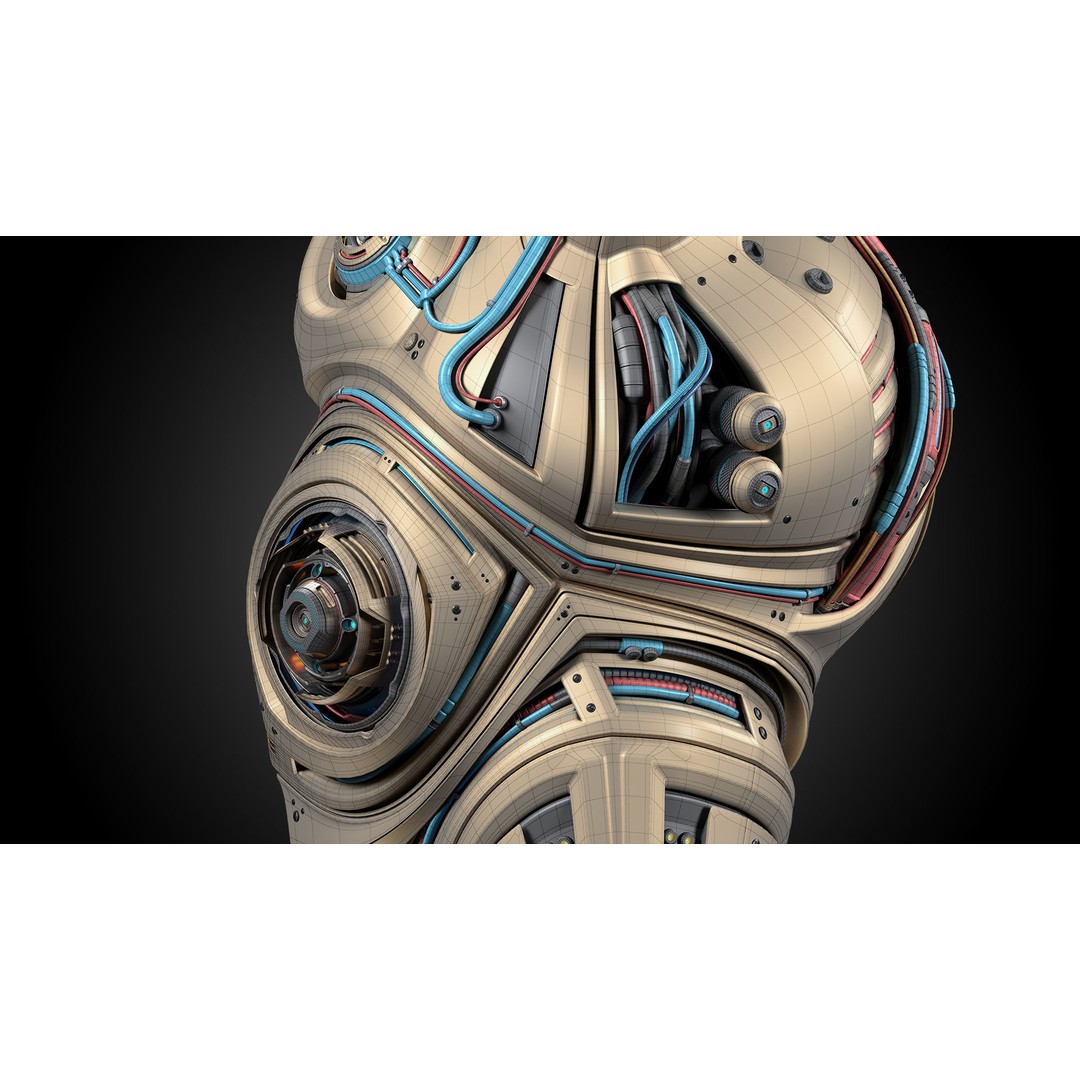 Sci-Fi Robot Heart 3D Model – Animated Mechanical Asset, FBX & OBJ - View 14