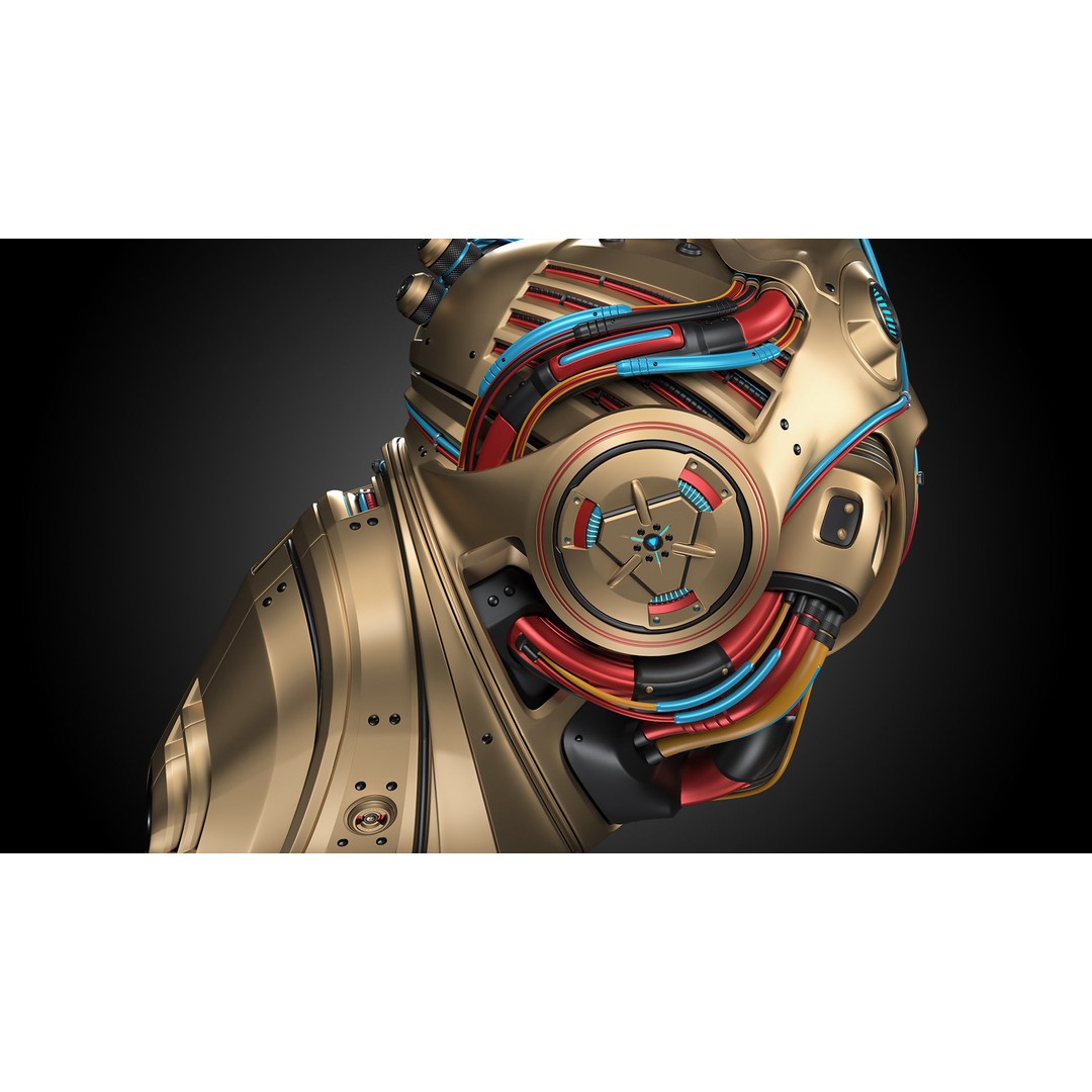 Sci-Fi Robot Heart 3D Model – Animated Mechanical Asset, FBX & OBJ - View 15