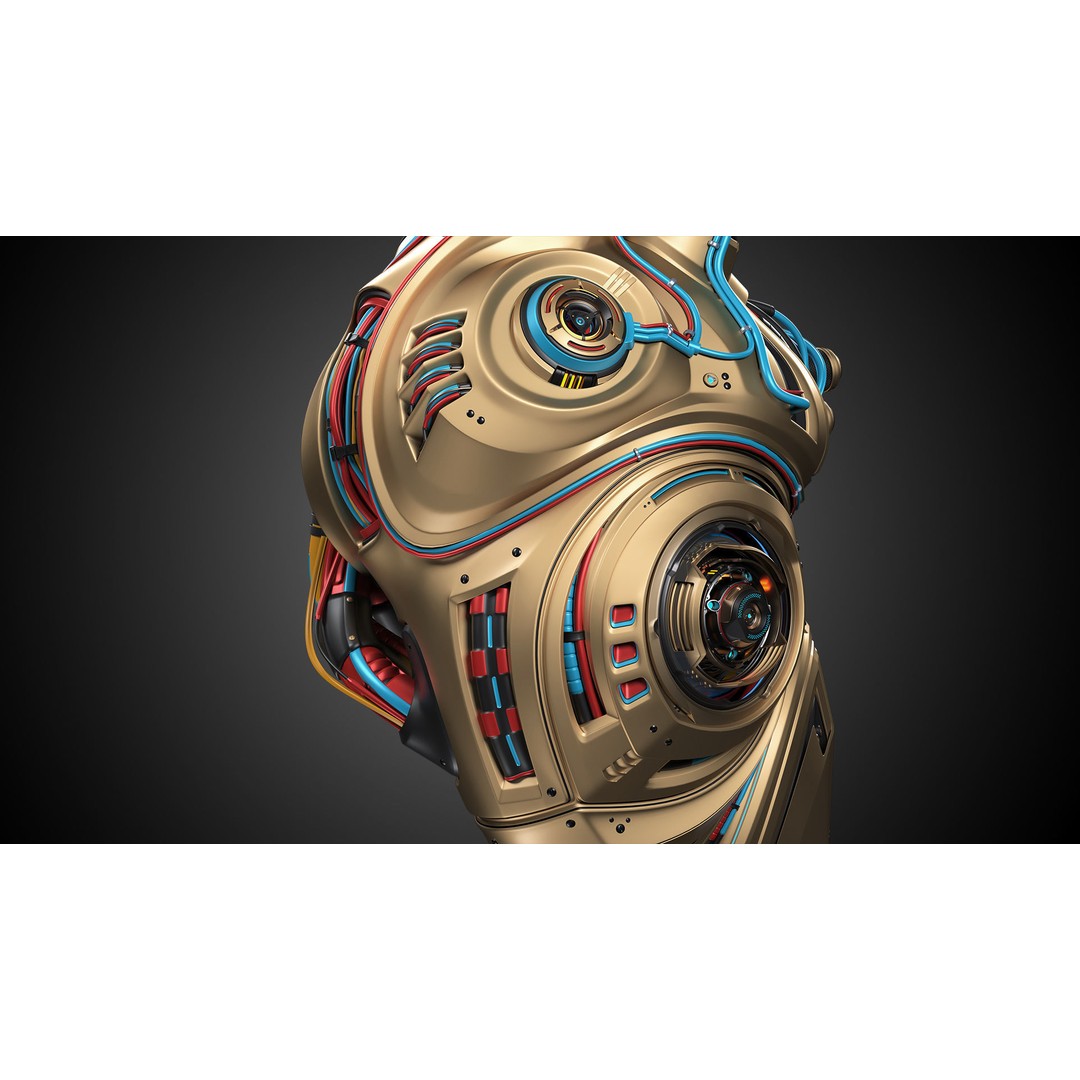 Sci-Fi Robot Heart 3D Model – Animated Mechanical Asset, FBX & OBJ - View 16
