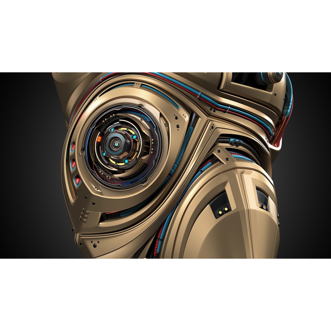 Sci-Fi Robot Heart 3D Model – Animated Mechanical Asset, FBX & OBJ - View 5