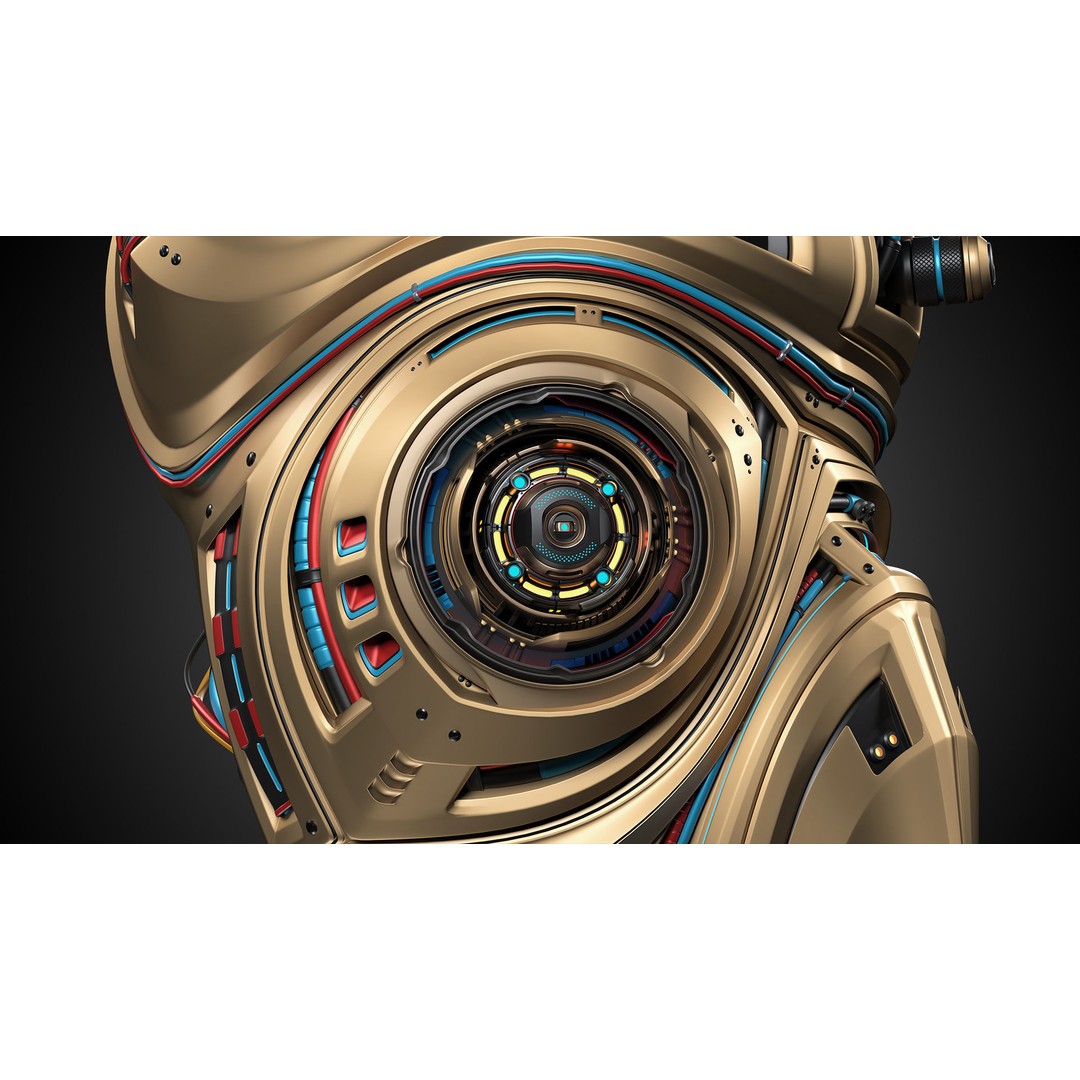 Sci-Fi Robot Heart 3D Model – Animated Mechanical Asset, FBX & OBJ - View 6