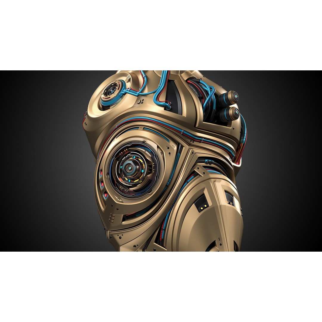 Sci-Fi Robot Heart 3D Model – Animated Mechanical Asset, FBX & OBJ - View 8
