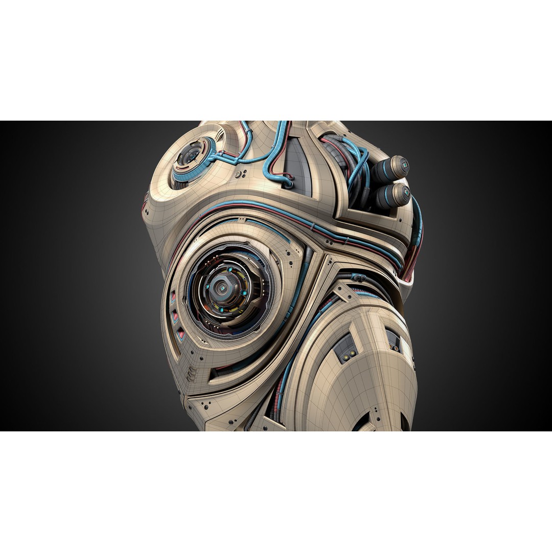 Sci-Fi Robot Heart 3D Model – Animated Mechanical Asset, FBX & OBJ - View 9