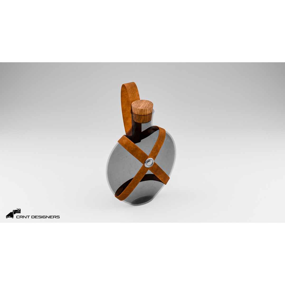Potion Bottle 3D Model – High Poly PBR Asset, Blender, FBX, OBJ - View 11
