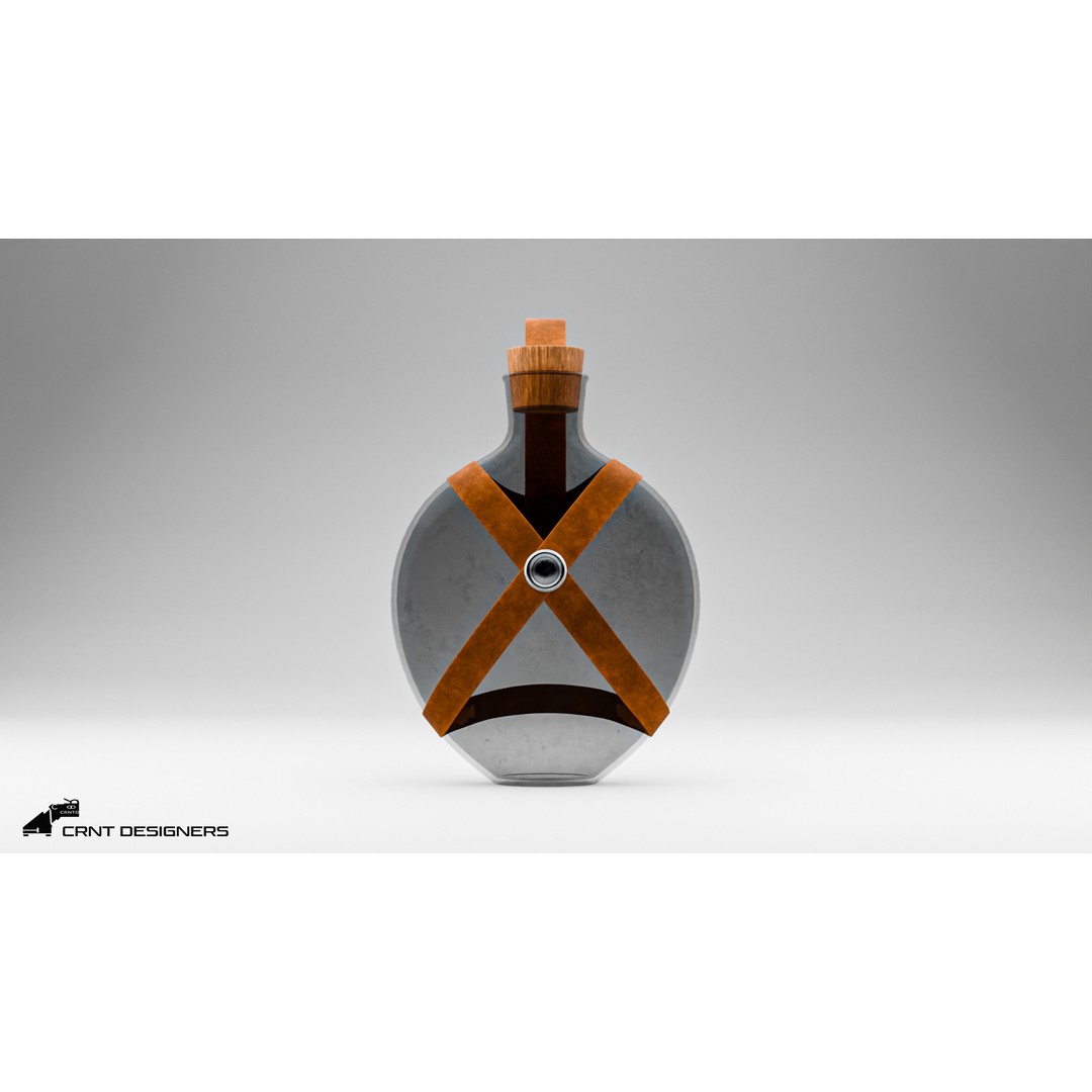 Potion Bottle 3D Model – High Poly PBR Asset, Blender, FBX, OBJ - View 3