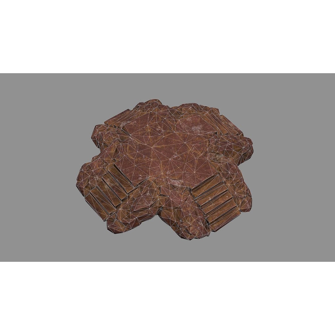Staris Rock 03 3D Model – Low Poly PBR Asset for Games, FBX, OBJ - View 11
