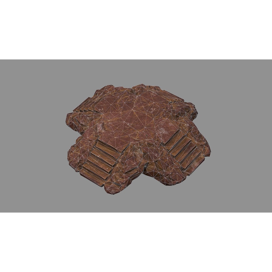 Staris Rock 03 3D Model – Low Poly PBR Asset for Games, FBX, OBJ - View 12