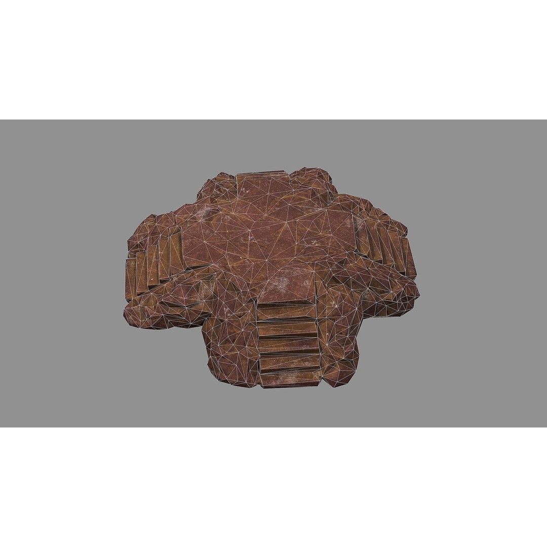 Staris Rock 03 3D Model – Low Poly PBR Asset for Games, FBX, OBJ - View 13