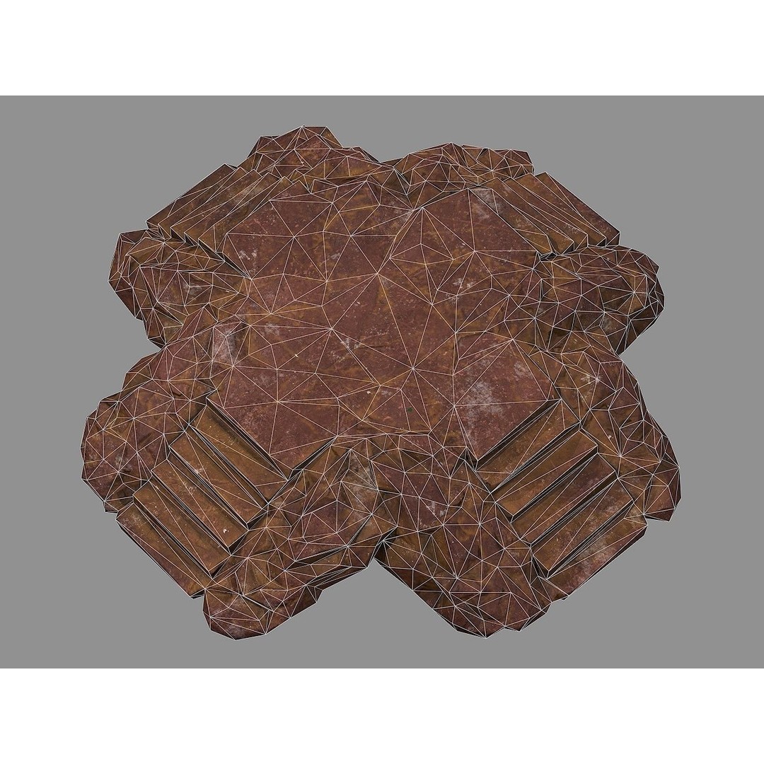 Staris Rock 03 3D Model – Low Poly PBR Asset for Games, FBX, OBJ - View 3