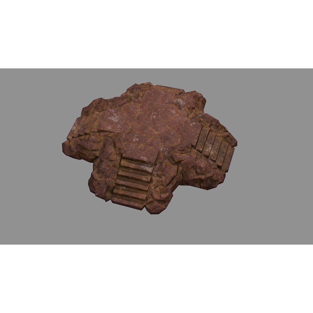 Staris Rock 03 3D Model – Low Poly PBR Asset for Games, FBX, OBJ - View 8