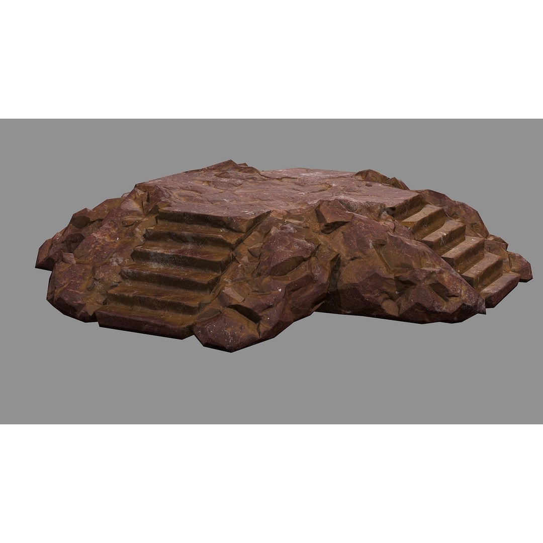 Staris Rock 03 3D Model – Low Poly PBR Asset for Games, FBX, OBJ - View 9