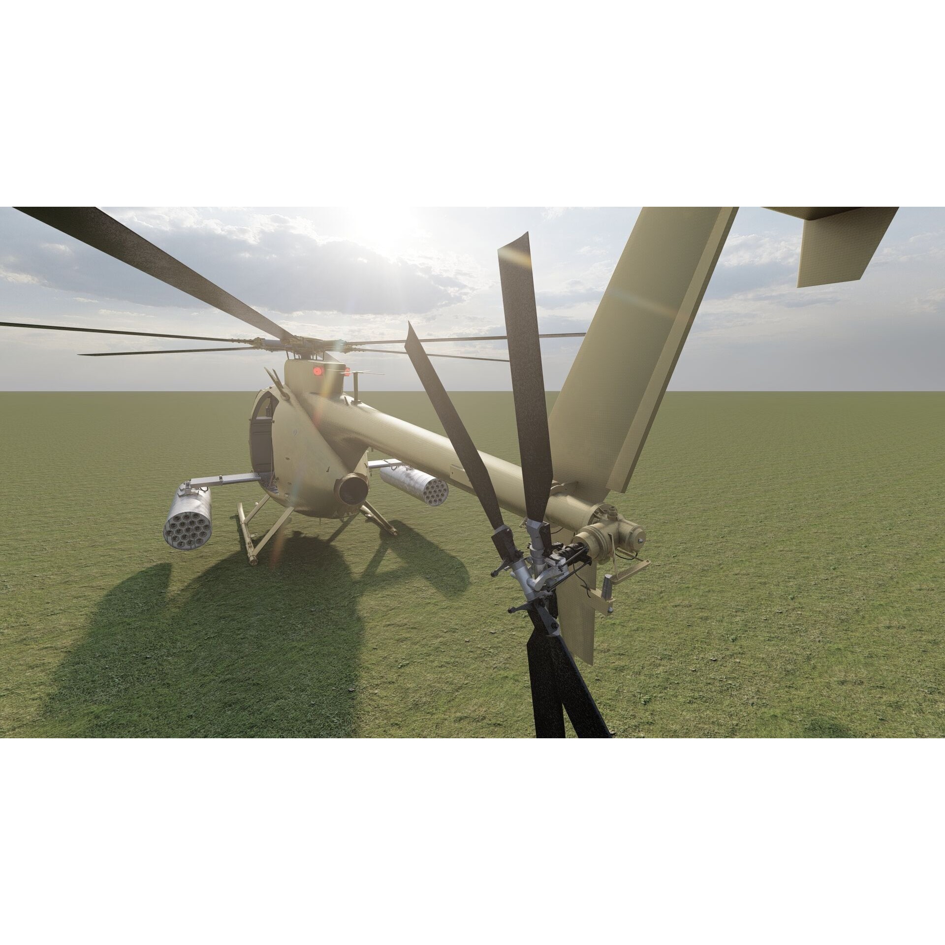 Boeing MH-6M Little Bird - Game-Ready 3D Model - View 11