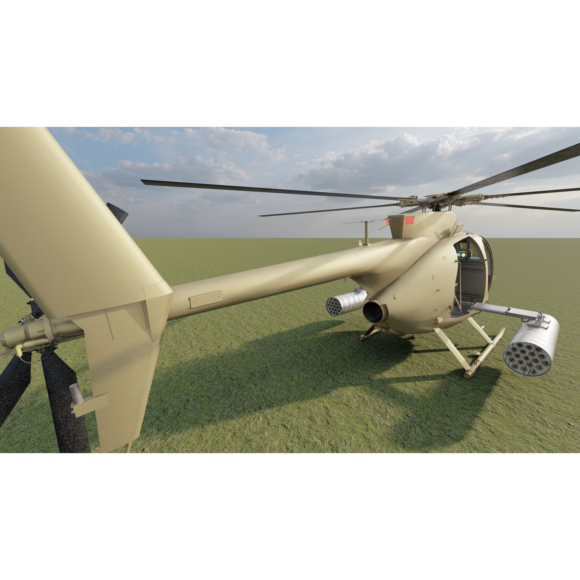Boeing MH-6M Little Bird - Game-Ready 3D Model - View 12