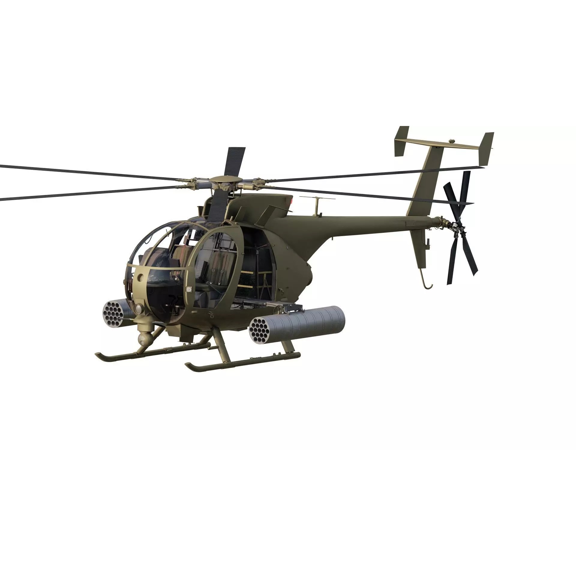 Boeing MH-6M Little Bird - Game-Ready 3D Model - View 2