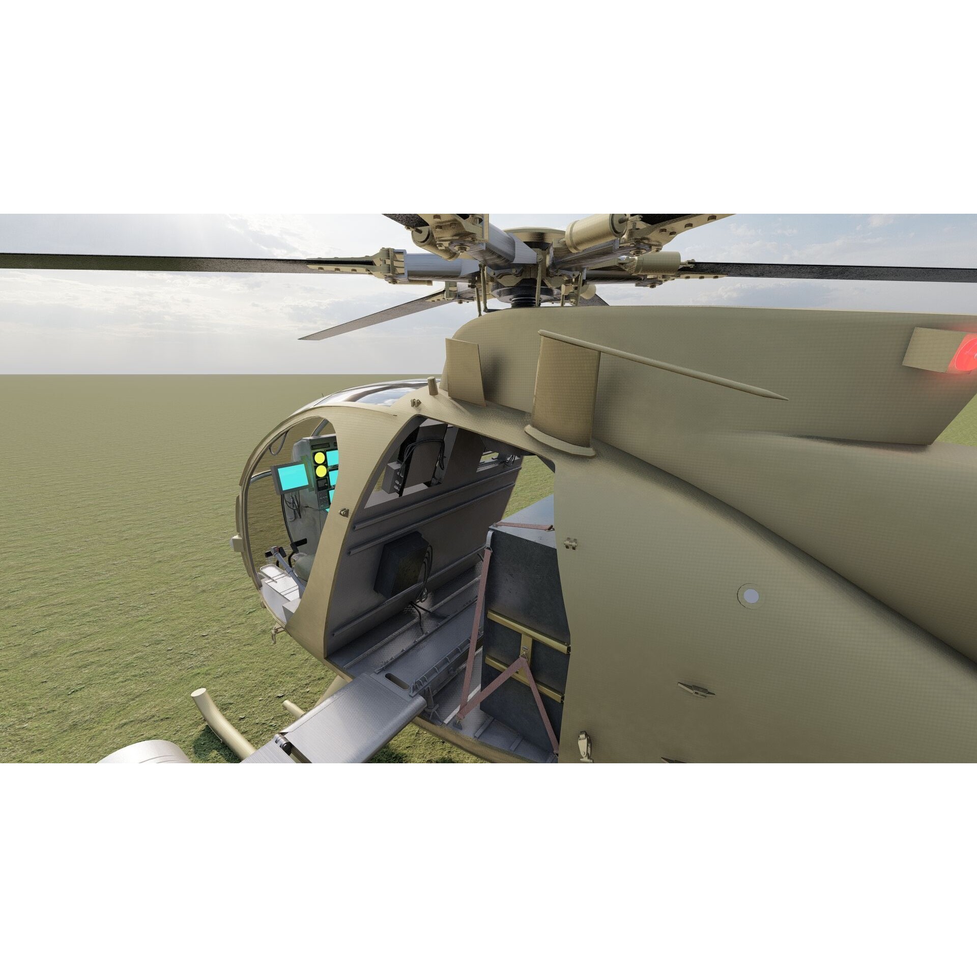 Boeing MH-6M Little Bird - Game-Ready 3D Model - View 28