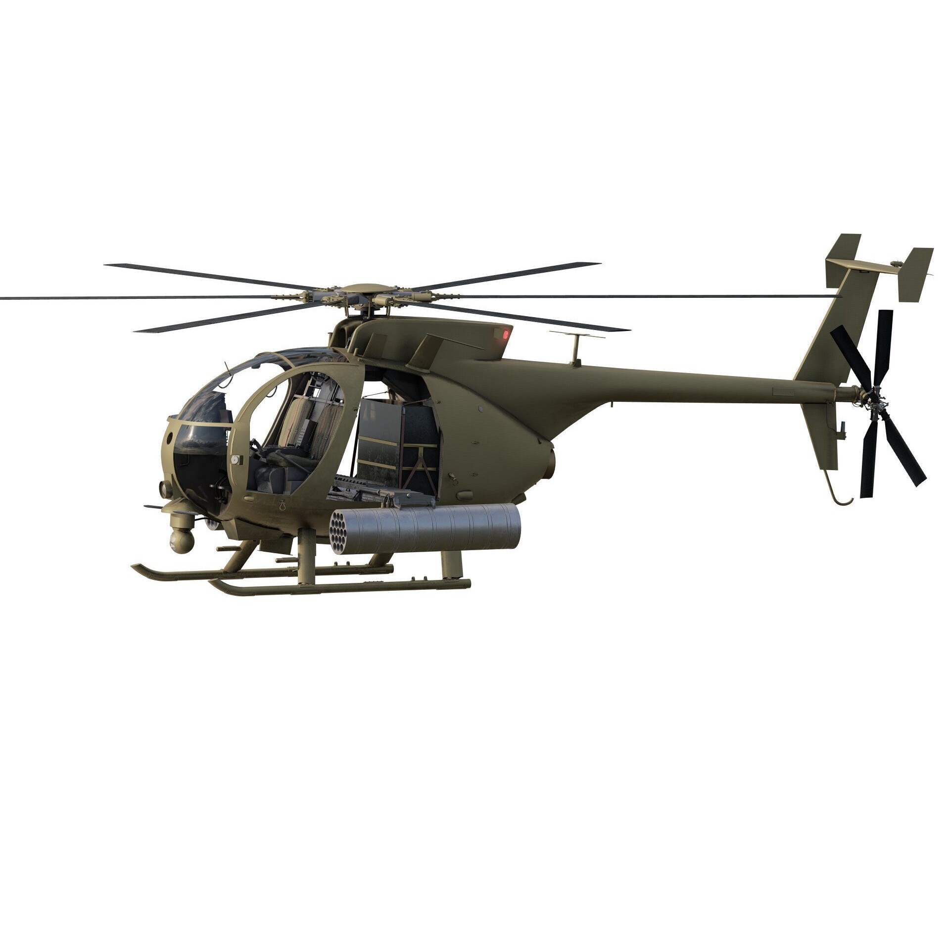 Boeing MH-6M Little Bird - Game-Ready 3D Model - View 3