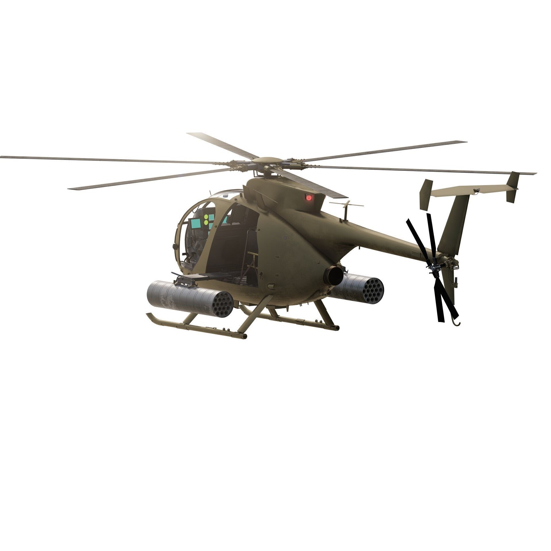 Boeing MH-6M Little Bird - Game-Ready 3D Model - View 4