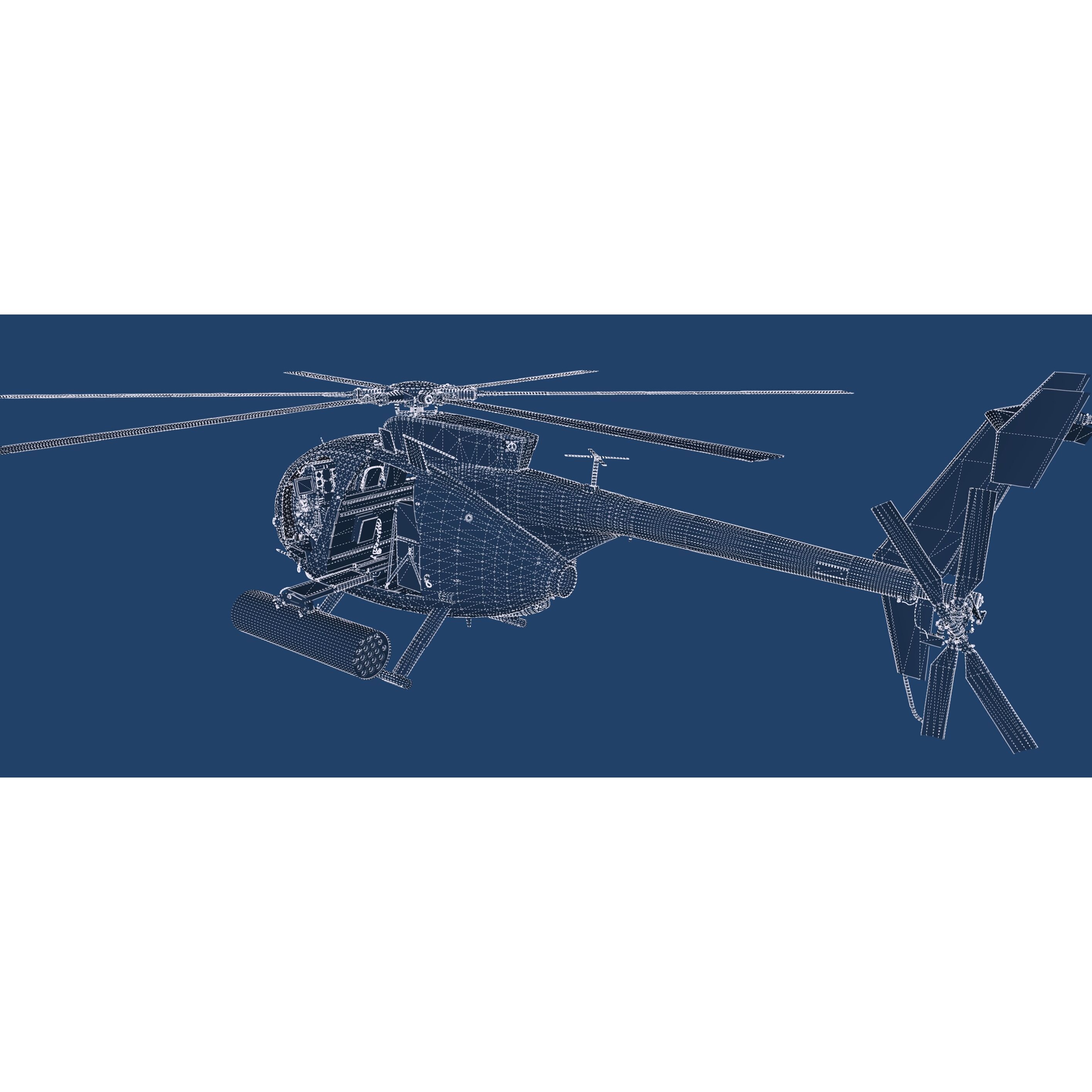 Boeing MH-6M Little Bird - Game-Ready 3D Model - View 43