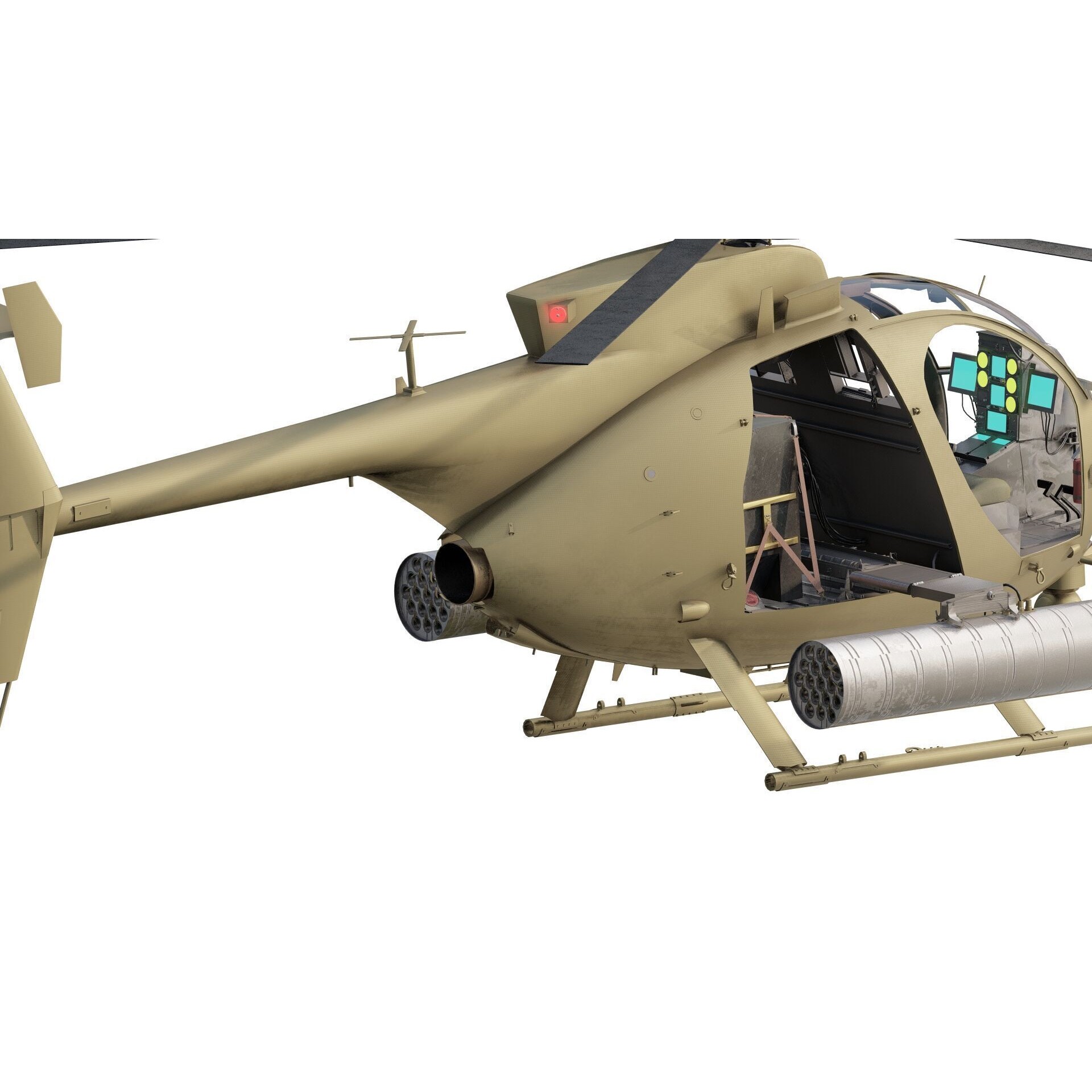 Boeing MH-6M Little Bird - Game-Ready 3D Model - View 6