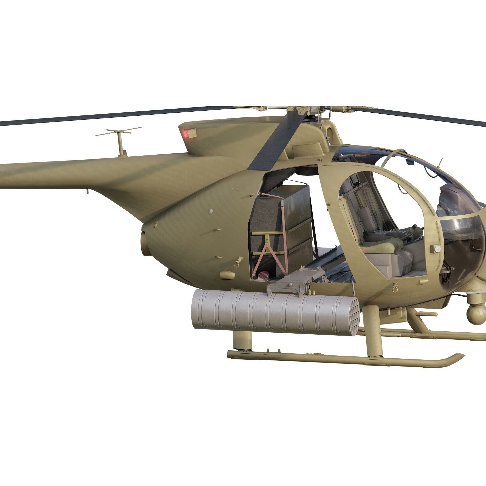 Boeing MH-6M Little Bird - Game-Ready 3D Model - View 7