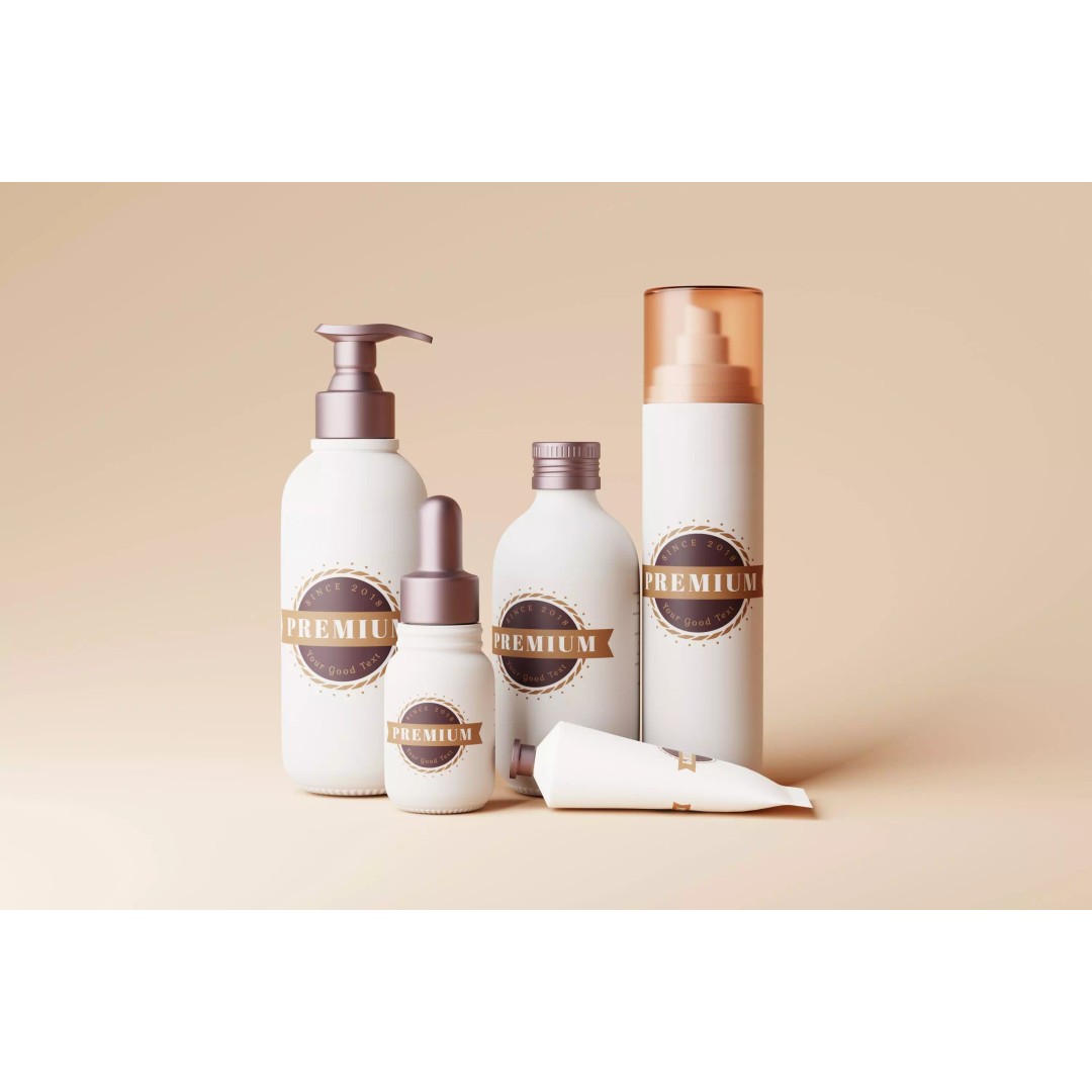 Cosmetic Packaging 3D Model – High Poly Bottle and Tube Designs, FBX/OBJ - View 2