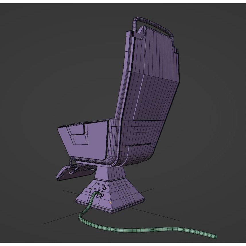 Sci-Fi Lab Chair 3D Model – Low Poly PBR Game Asset, FBX