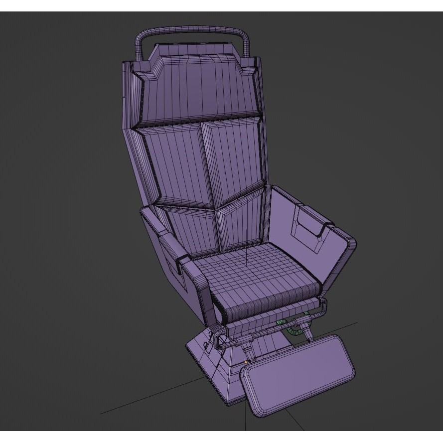 Sci-Fi Lab Chair 3D Model – Low Poly PBR Game Asset, FBX - View 13