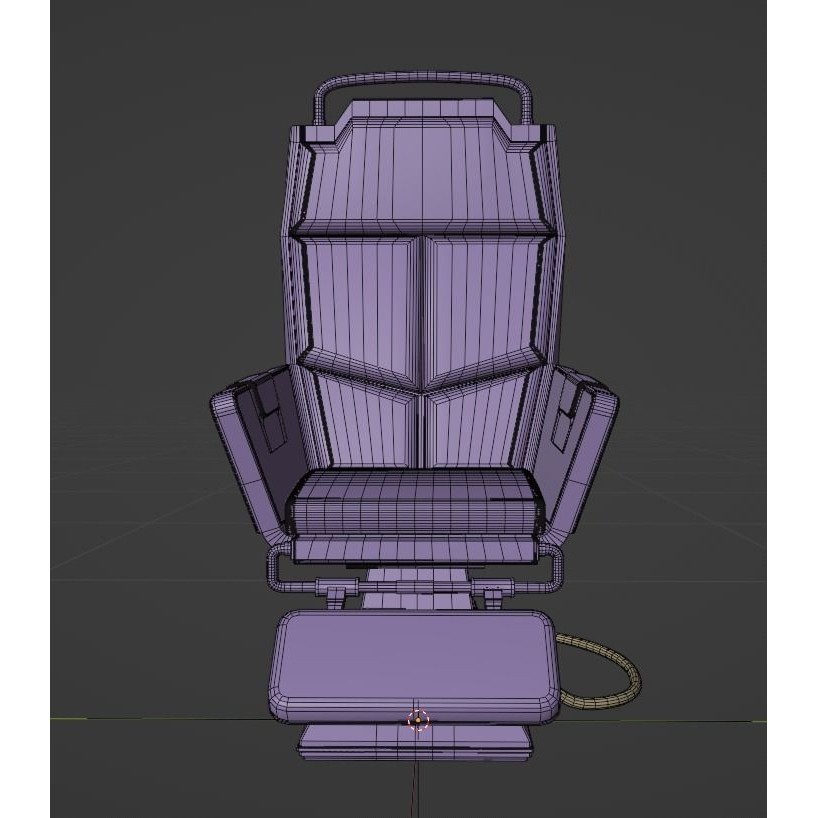 Sci-Fi Lab Chair 3D Model – Low Poly PBR Game Asset, FBX - View 9