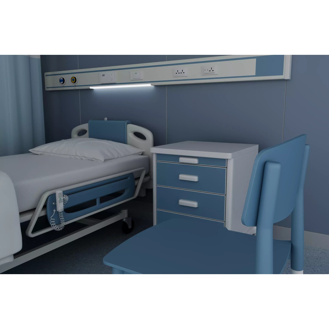 High-Tech Hospital Bed 3D Model – Realistic Medical Equipment, FBX, OBJ - View 15