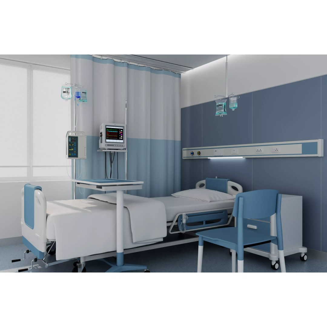 High-Tech Hospital Bed 3D Model – Realistic Medical Equipment, FBX, OBJ - View 2