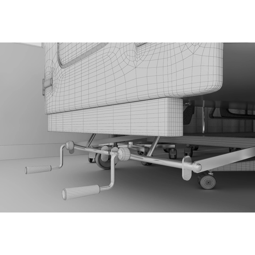High-Tech Hospital Bed 3D Model – Realistic Medical Equipment, FBX, OBJ - View 27