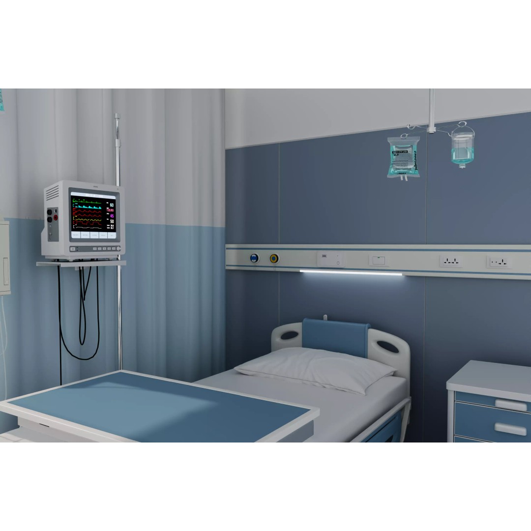 High-Tech Hospital Bed 3D Model – Realistic Medical Equipment, FBX, OBJ - View 4