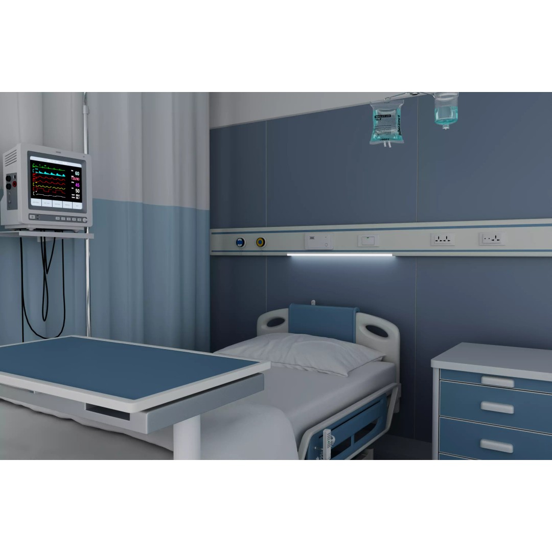 High-Tech Hospital Bed 3D Model – Realistic Medical Equipment, FBX, OBJ - View 6