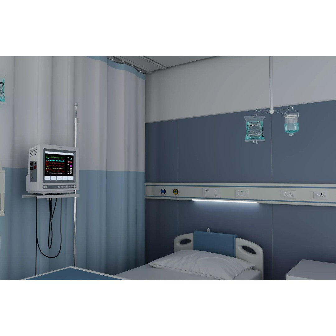 High-Tech Hospital Bed 3D Model – Realistic Medical Equipment, FBX, OBJ - View 7