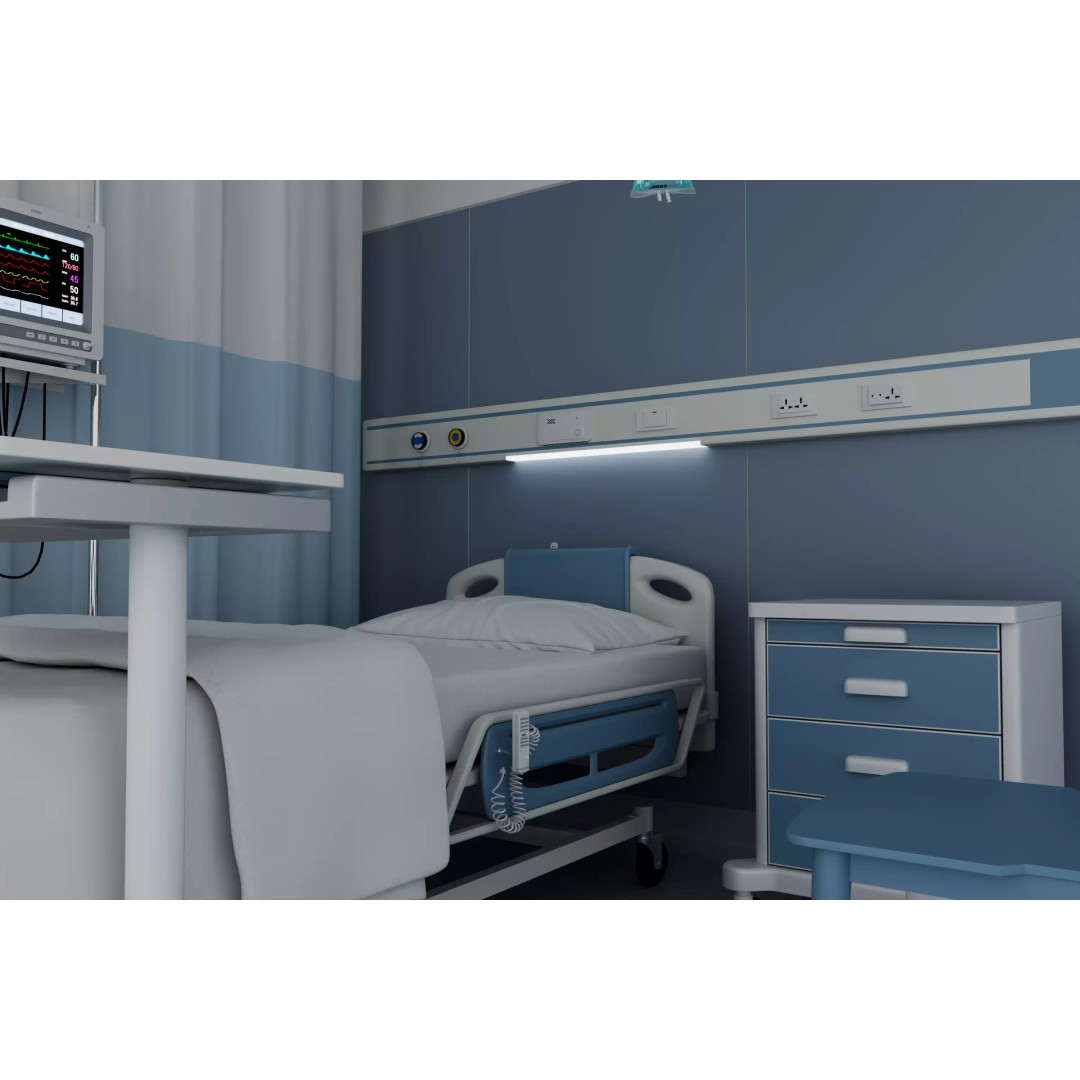 High-Tech Hospital Bed 3D Model – Realistic Medical Equipment, FBX, OBJ - View 8