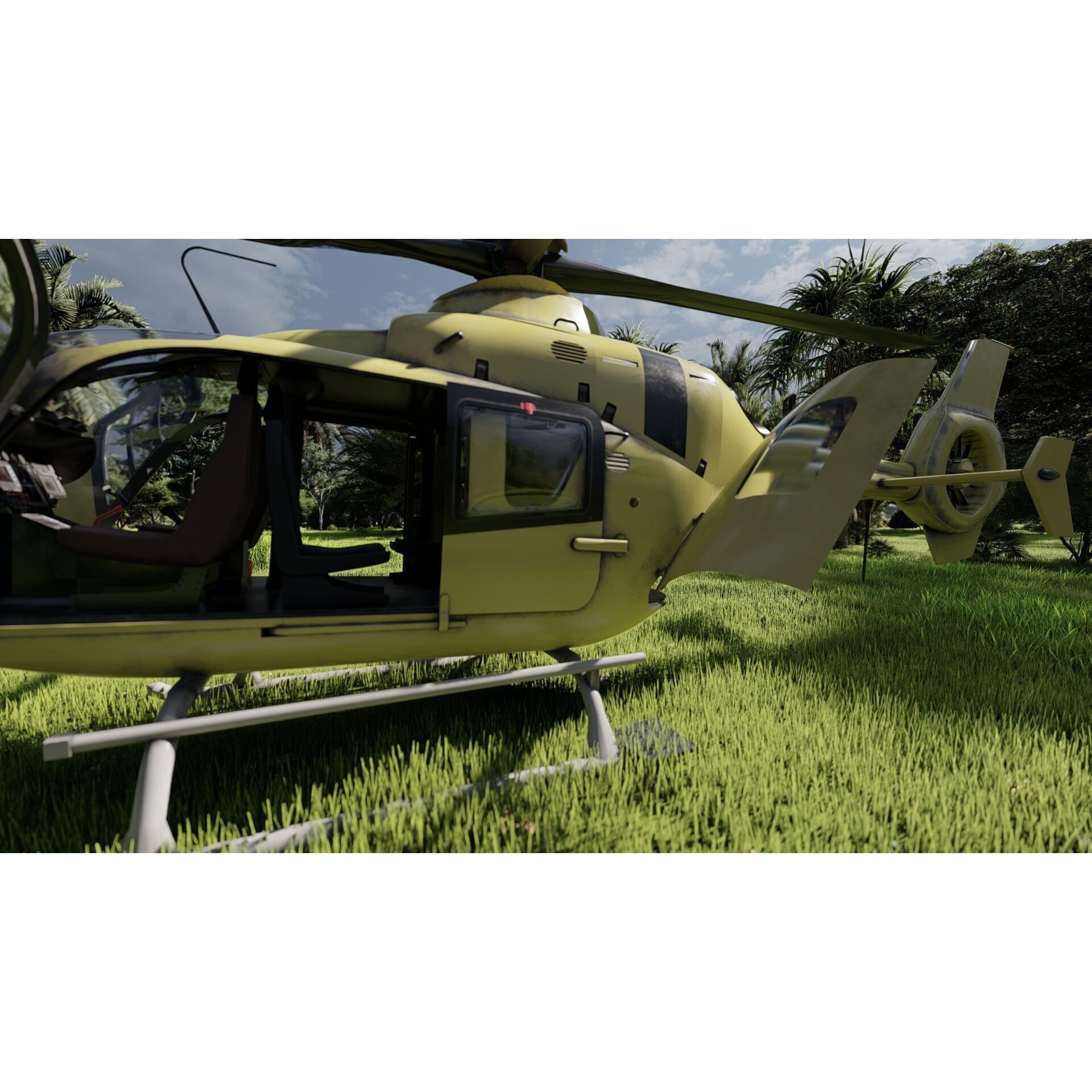 Airbus Helicopter H135 - Game-Ready 3D Model - View 30