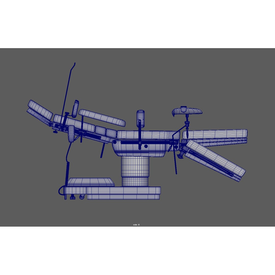 Medical Operating Surgical Bed 3D Model – Low Poly PBR Asset, FBX - View 15