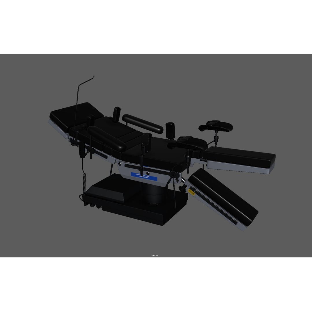 Medical Operating Surgical Bed 3D Model – Low Poly PBR Asset, FBX - View 8