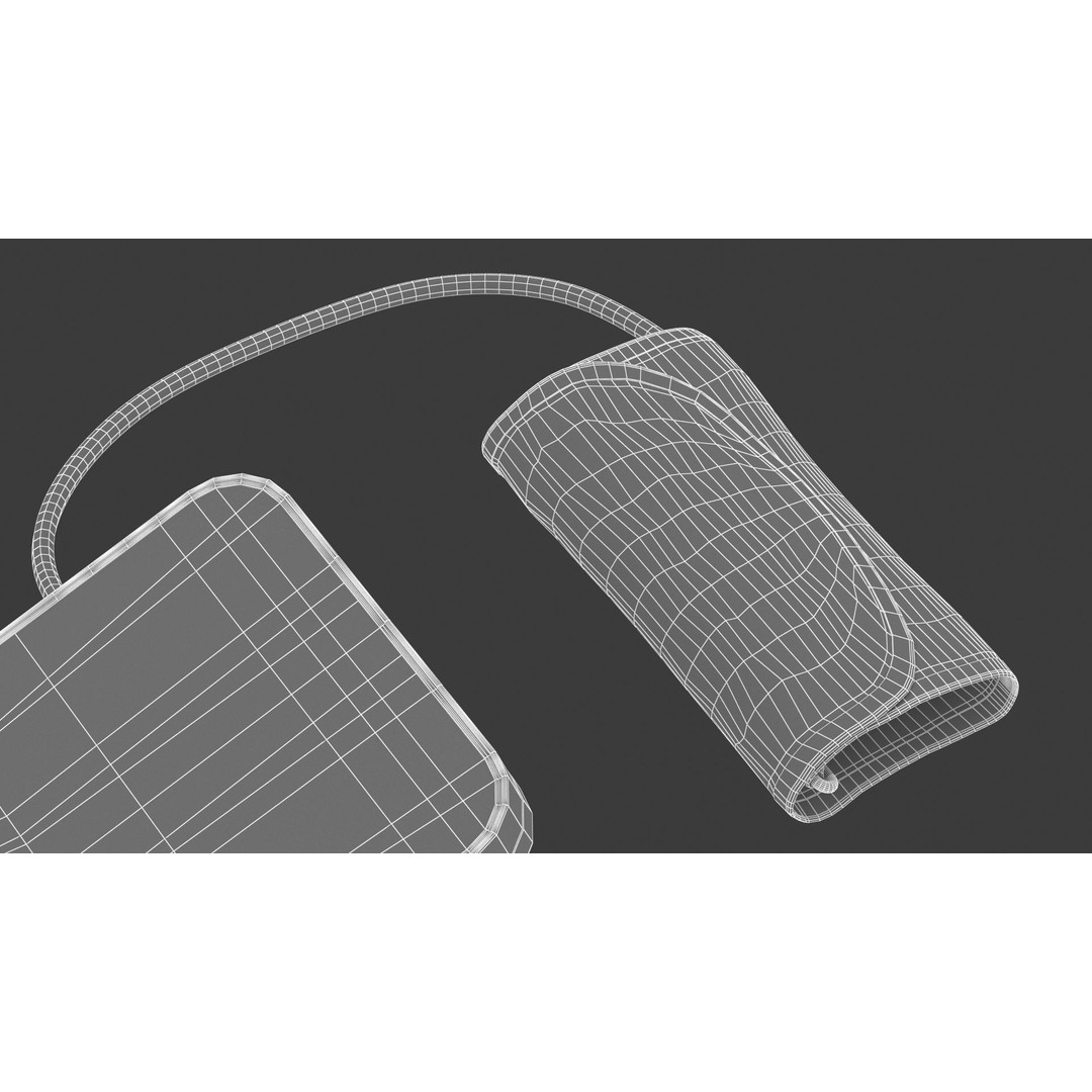 Medical Blood Pressure Machine 3D Model – PBR Textured, Game Ready, FBX